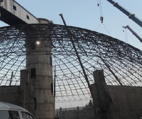 怀柔网架分条或分块安装法